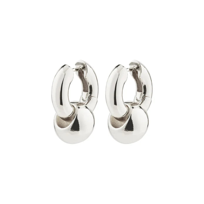 Intent Recycled Hoop Earrings - Silver