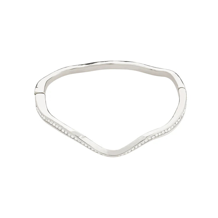 True Wavy Bangle - Silver