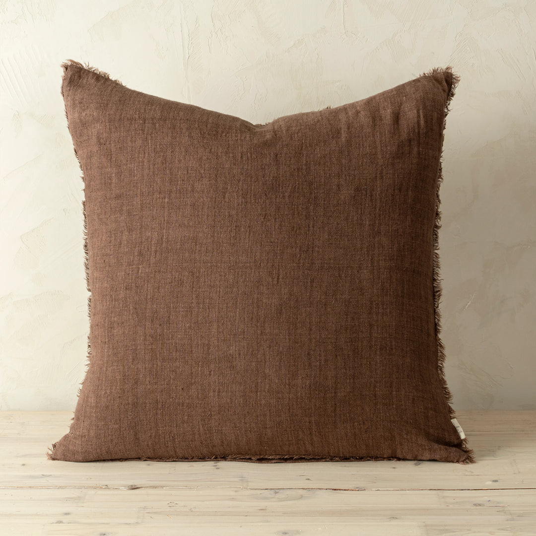 Lina Linen Pillow Mocha