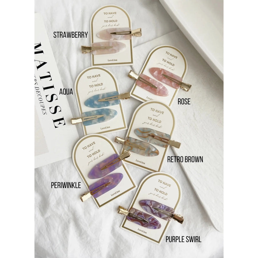 Hair Clip - Retro Brown