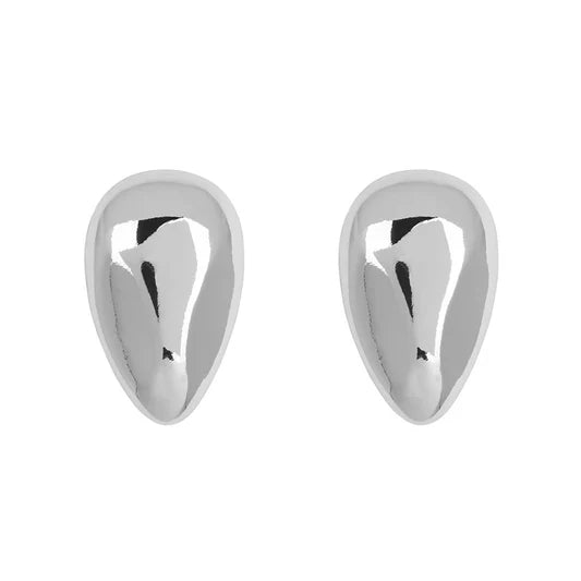 Oval Studs - Silver