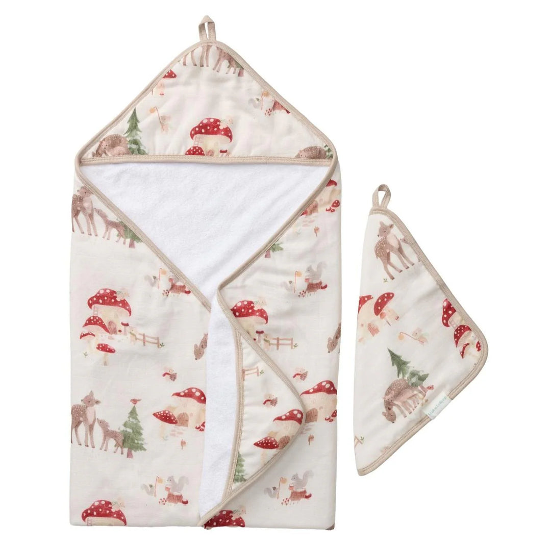 Hooded Towel Set- Forest Families