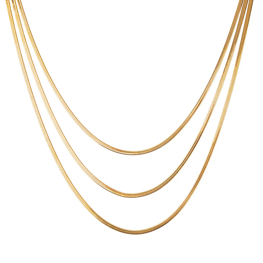 Triple Layered Snake Chain - Gold