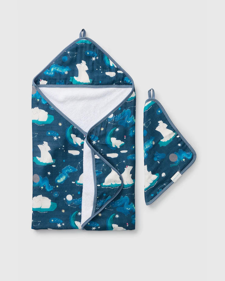 Hooded Towel Set- Stargazing Bear