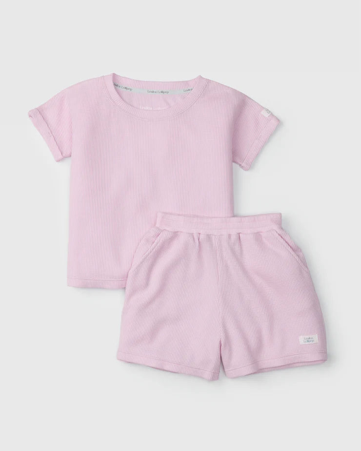 Waffle Top + Bottom Set- Lilac