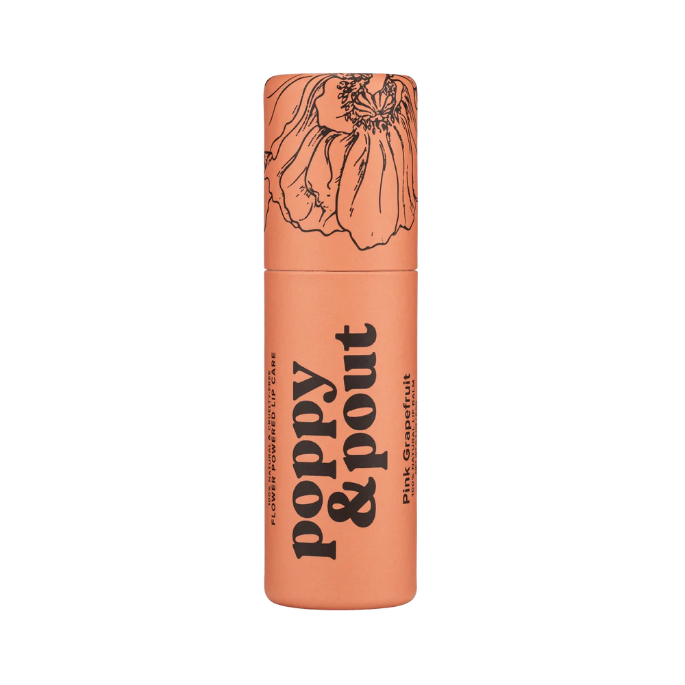 Poppy + Pout Lip Balm Pink Grapefruit