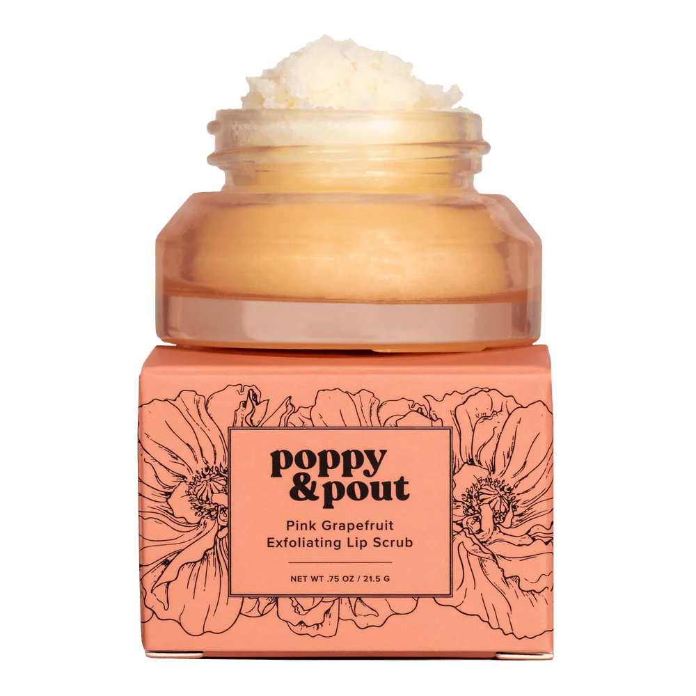 Poppy + Pout Lip Scrub Pink Grapefruit