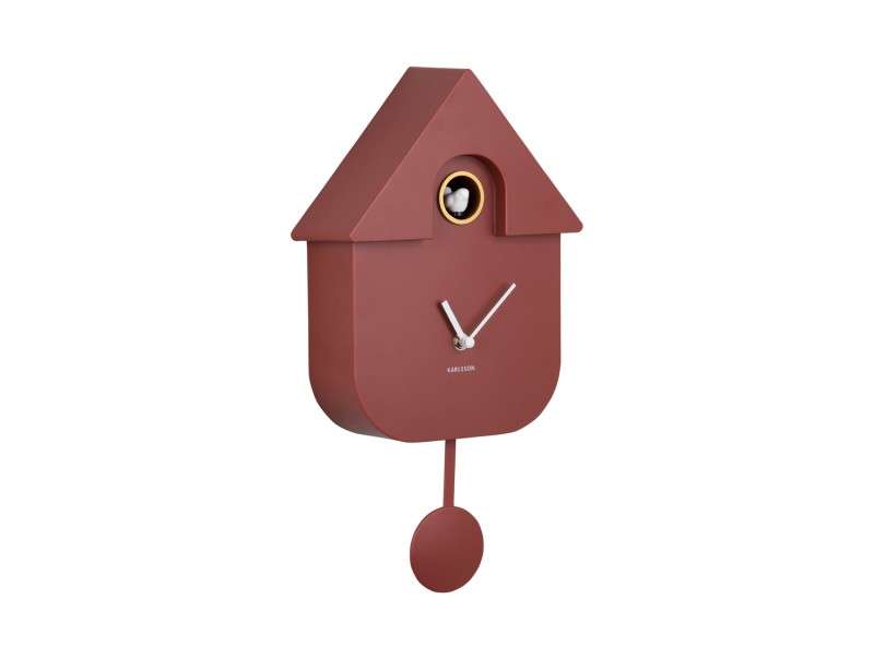 Modern Cuckoo Clock - Red Ochre