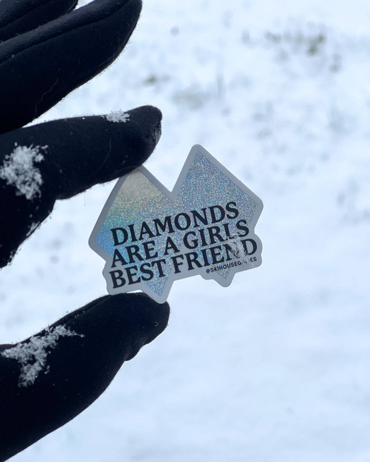 Diamonds Are A Girls Best Friend Ski Sticker