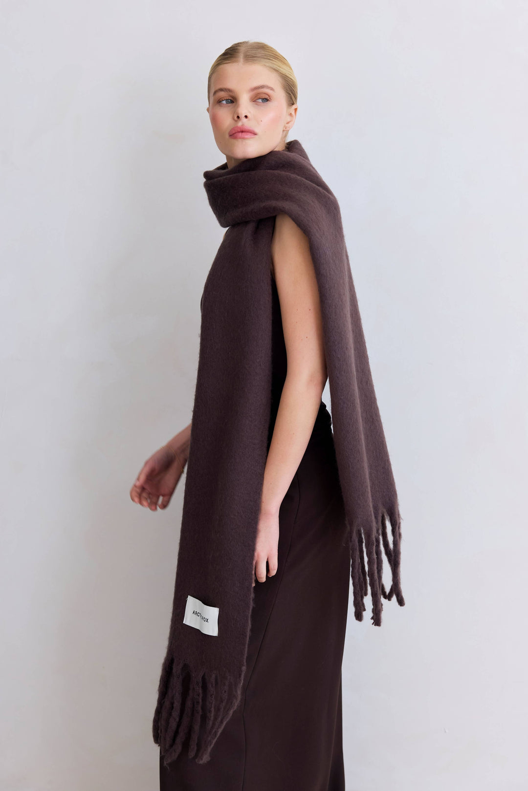 The Reykjavik Scarf - 100% Recycled - Ground Coffee