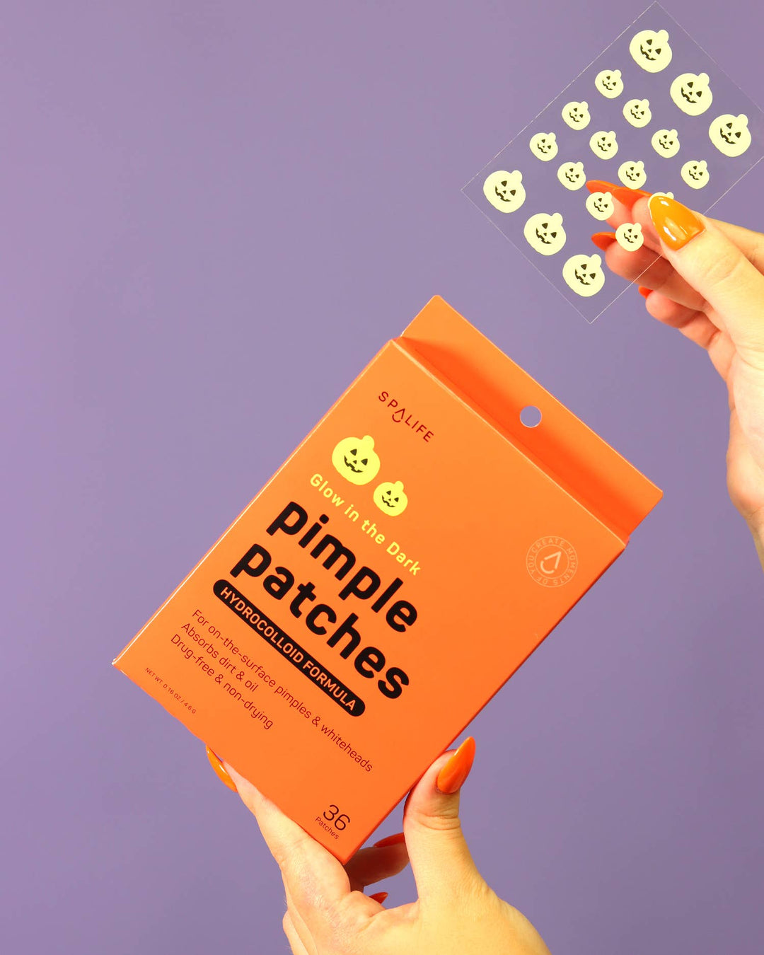 Glow in the Dark Pumpkin Pimple Patches