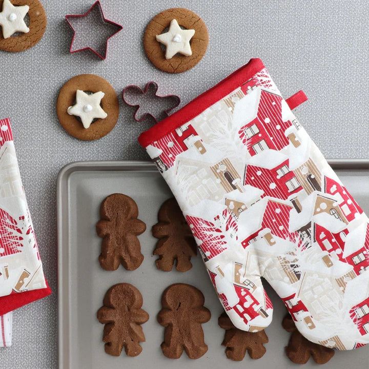 Winter Village Oven Mitt