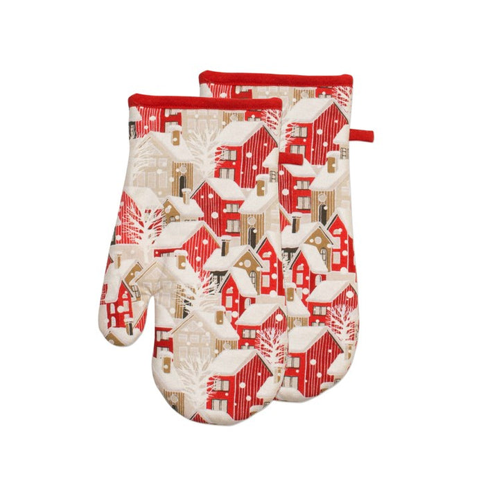 Winter Village Oven Mitt