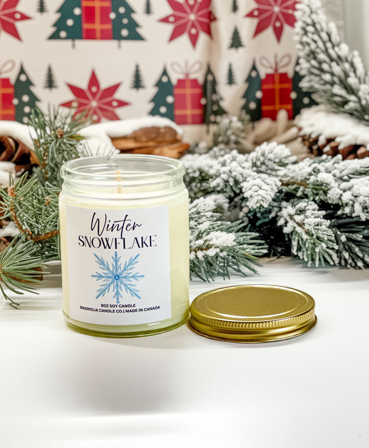 Winter Snowflake Soy Candle