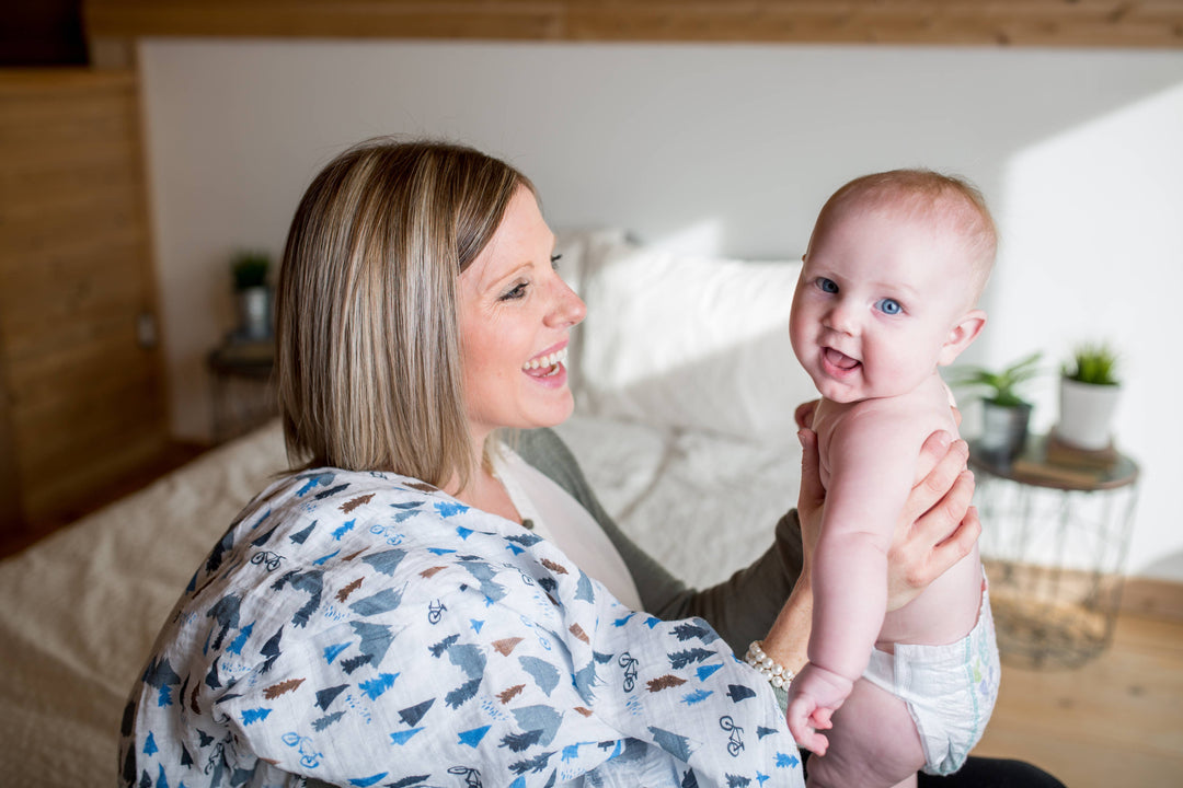 Muslin Swaddle Blanket – Mountain Top  