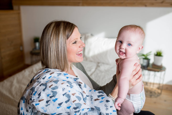 Muslin Swaddle Blanket – Mountain Top  
