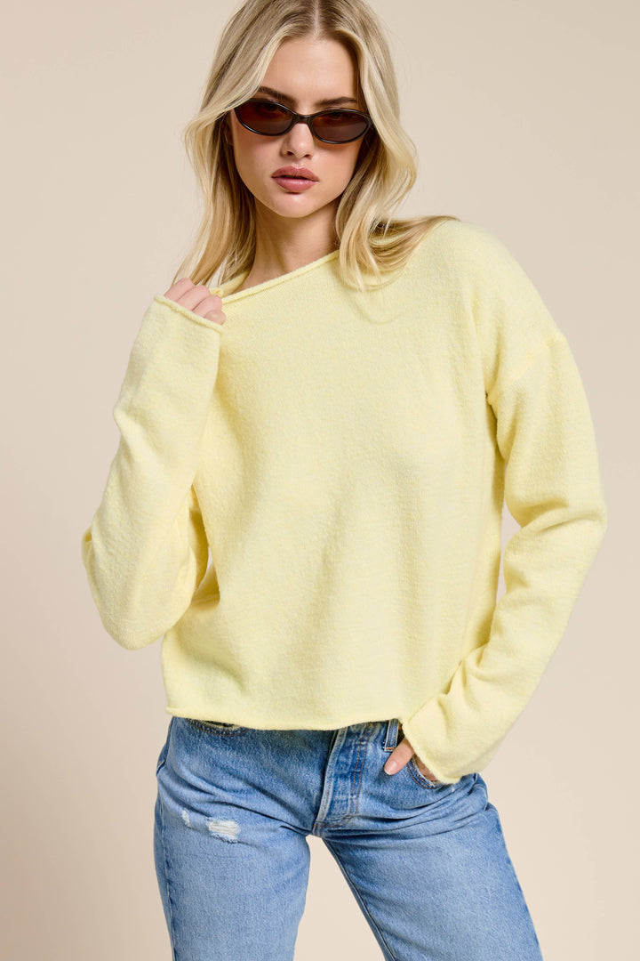 Essential Pullover Sweater Top: Butter