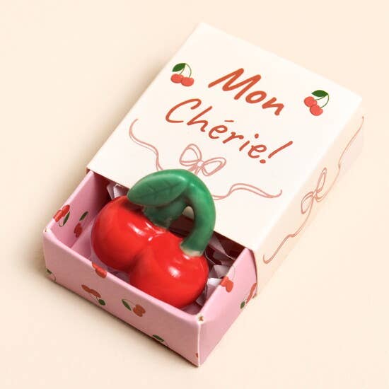 Tiny Matchbox Ceramic Tokens: Cherry