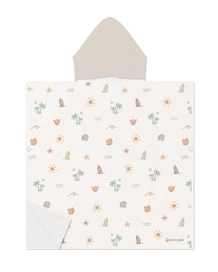 Kids Hooded Beach Poncho - Surf Paradise