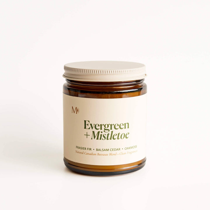 Evergreen + Mistletoe | Canadian Beeswax Candle