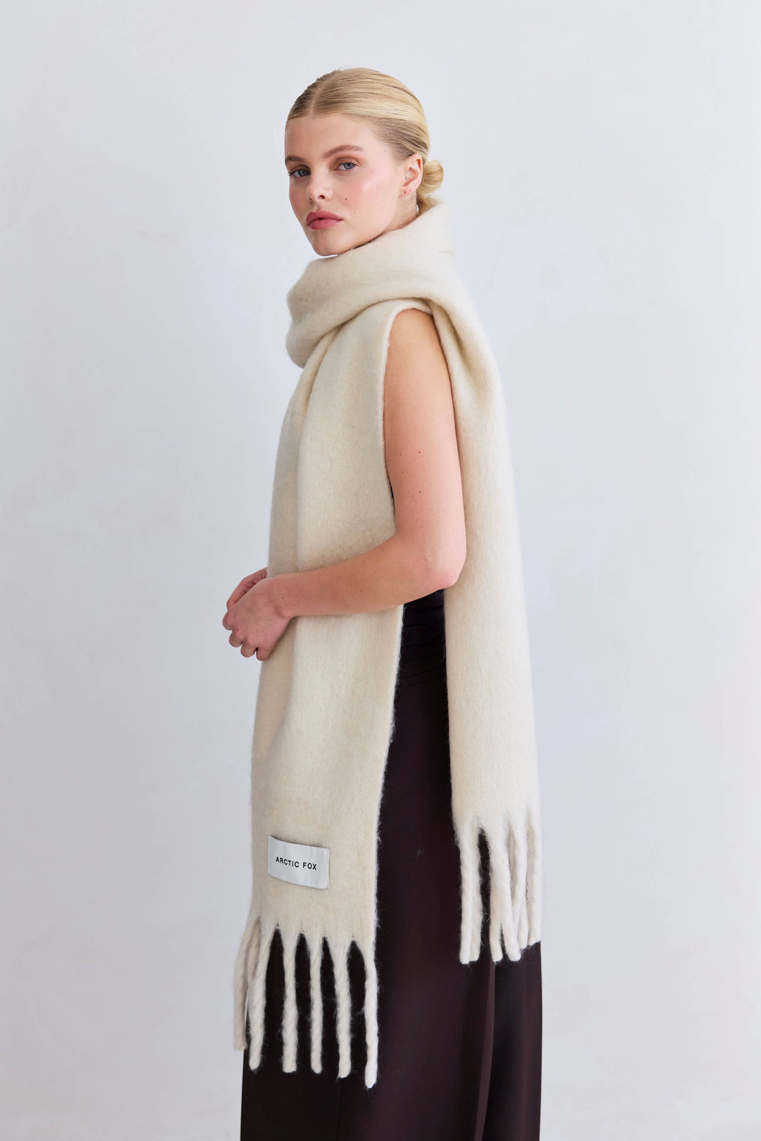 The Reykjavik Scarf - 100% Recycled - Pebble Beige