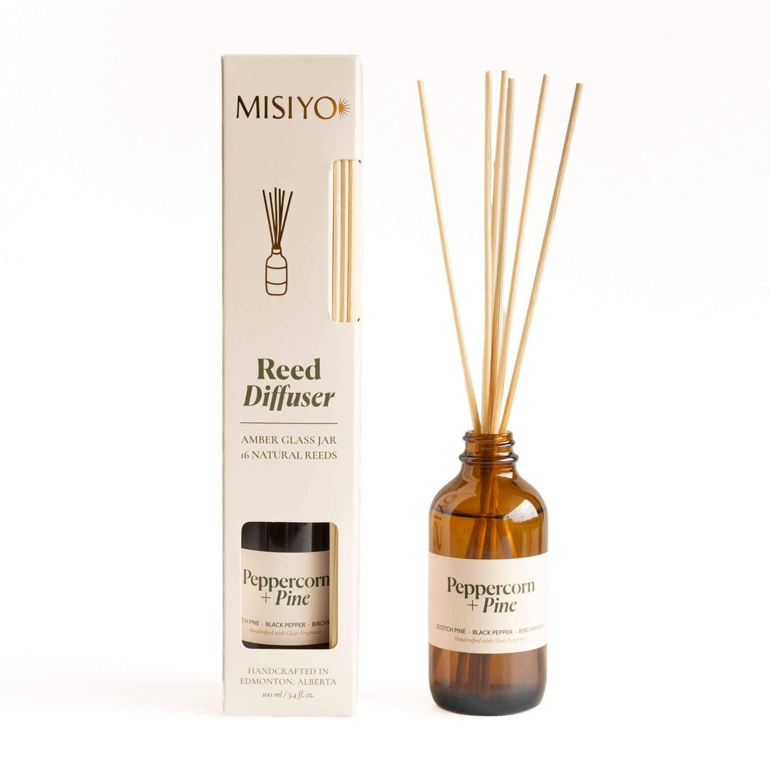 Peppercorn + Pine | Clean Reed Diffuser: Diffuser Set (with box + reeds)