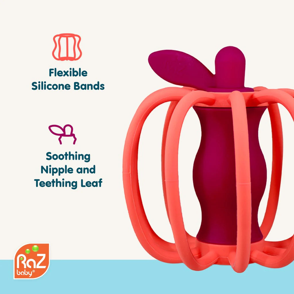 RaZ Apple Teether + Rattle Toy