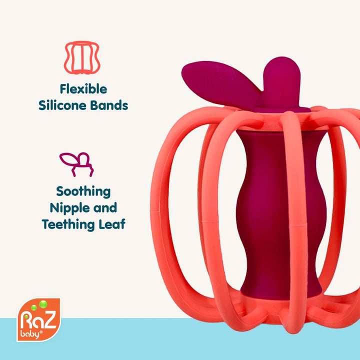 RaZ Apple Teether + Rattle Toy