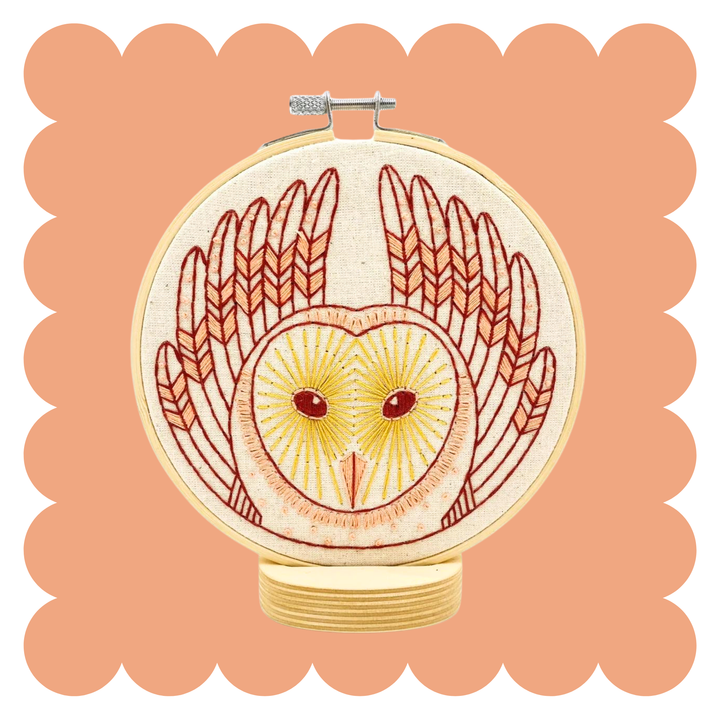 Barn Owl Complete Embroidery Kit