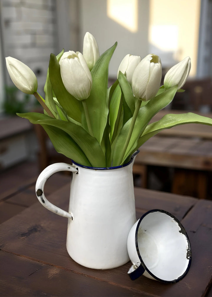 12" Fresh Touch Tulip Bundle - White