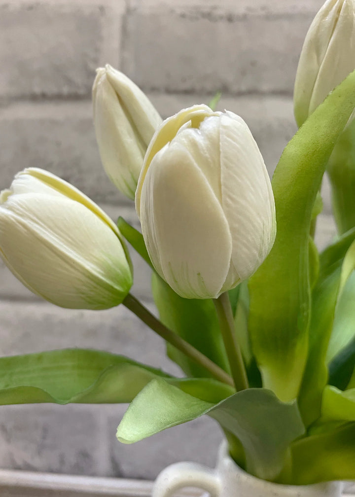 12" Fresh Touch Tulip Bundle - White