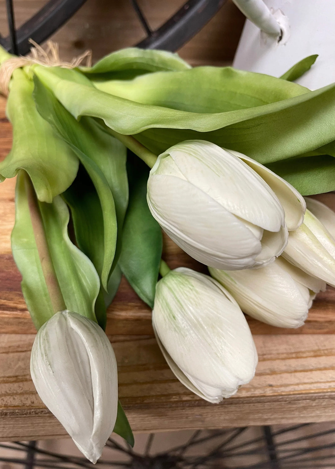 12" Fresh Touch Tulip Bundle - White