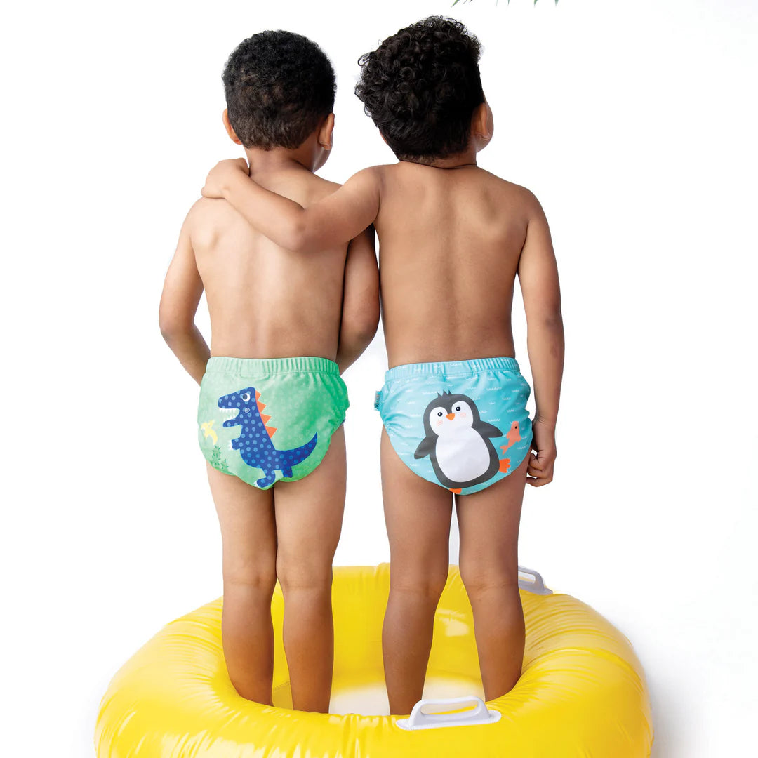 Penguin Knit Swim Diaper- 2 pc Set
