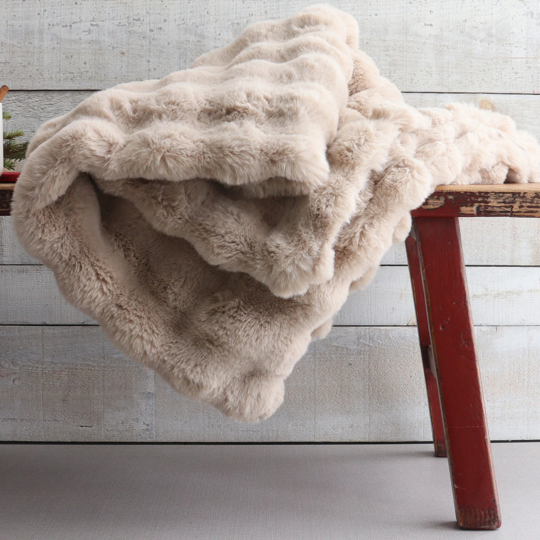 Luxe faux fur blanket