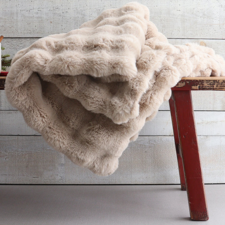 Luxe faux fur blanket