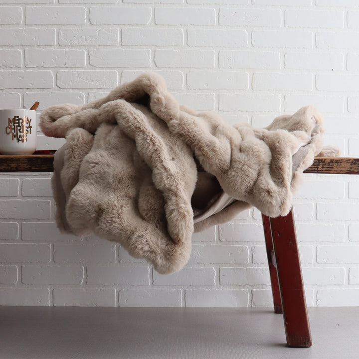 Luxe faux fur blanket