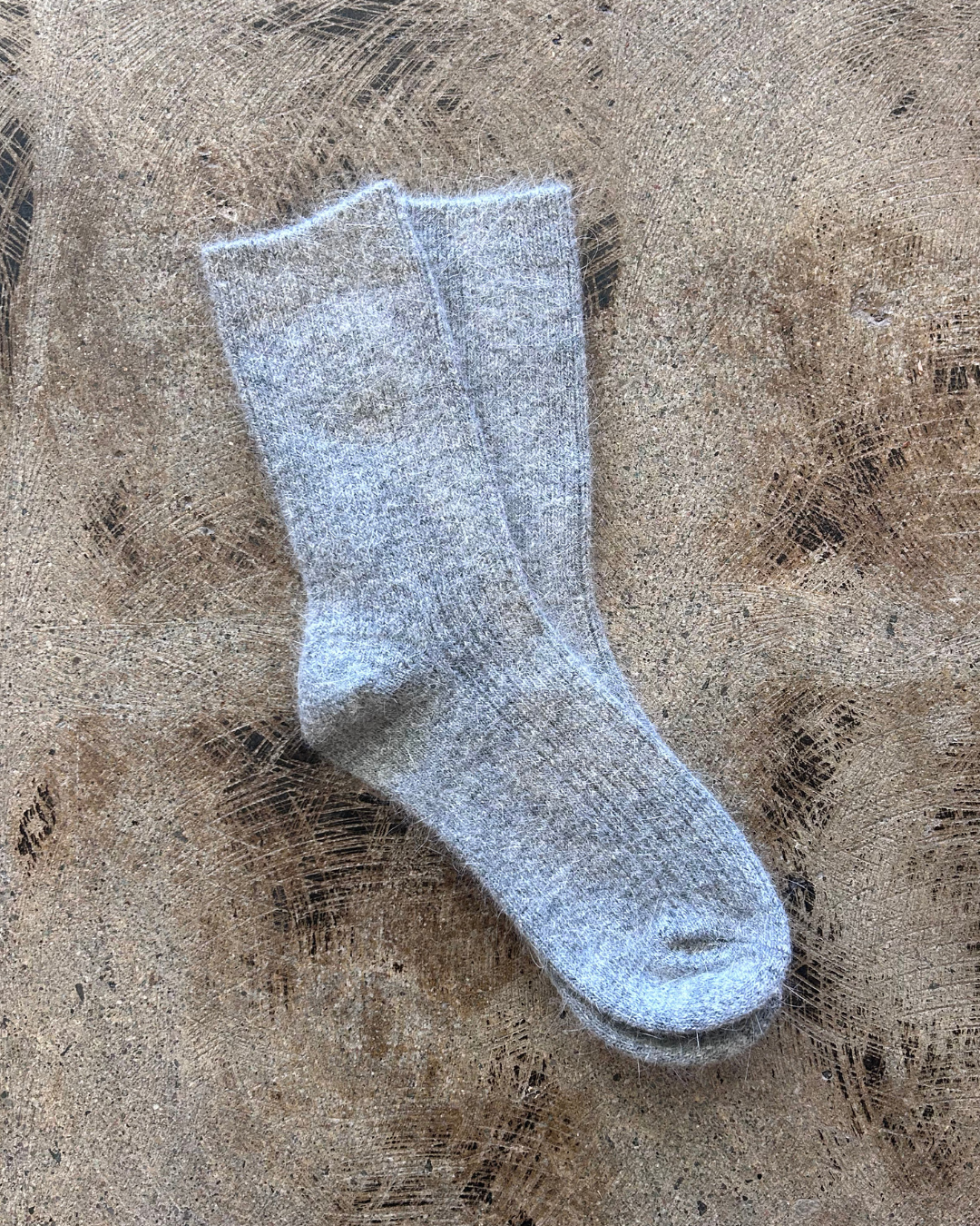 Women's Wool & Angora Crew Socks – Dove Grey
