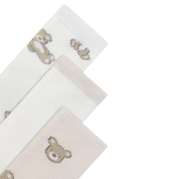 6PC Pack Woven Knit Socks in Gift Box: Beige