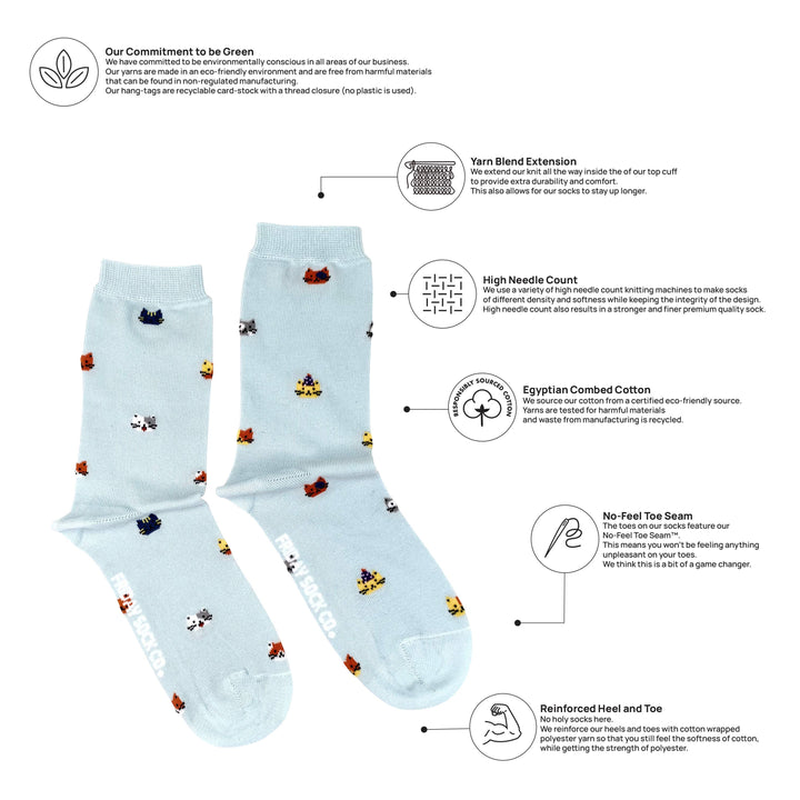 Women's Tiny Cat PartySocks