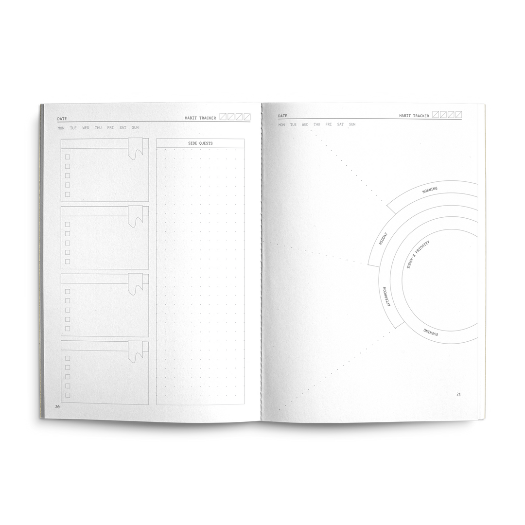Fast Brain Daily Productivity Planner- Milky Latte