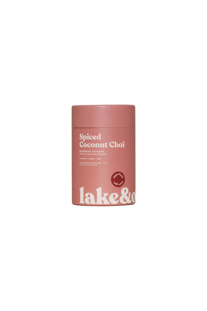 Spiced Coconut Chai - Superfood Tea Blend: Pyramid Tea Bags - Retail Canister