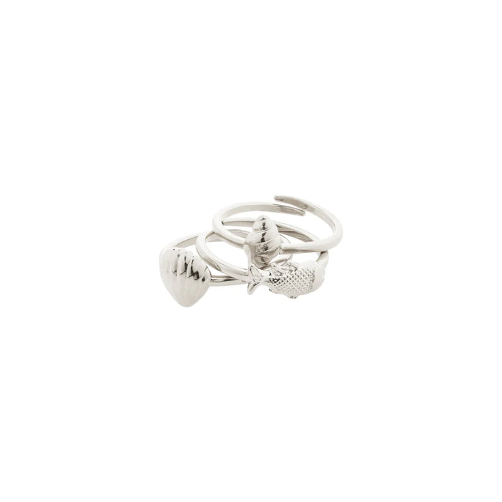 Breeze 3in1 Ring Set - Silver