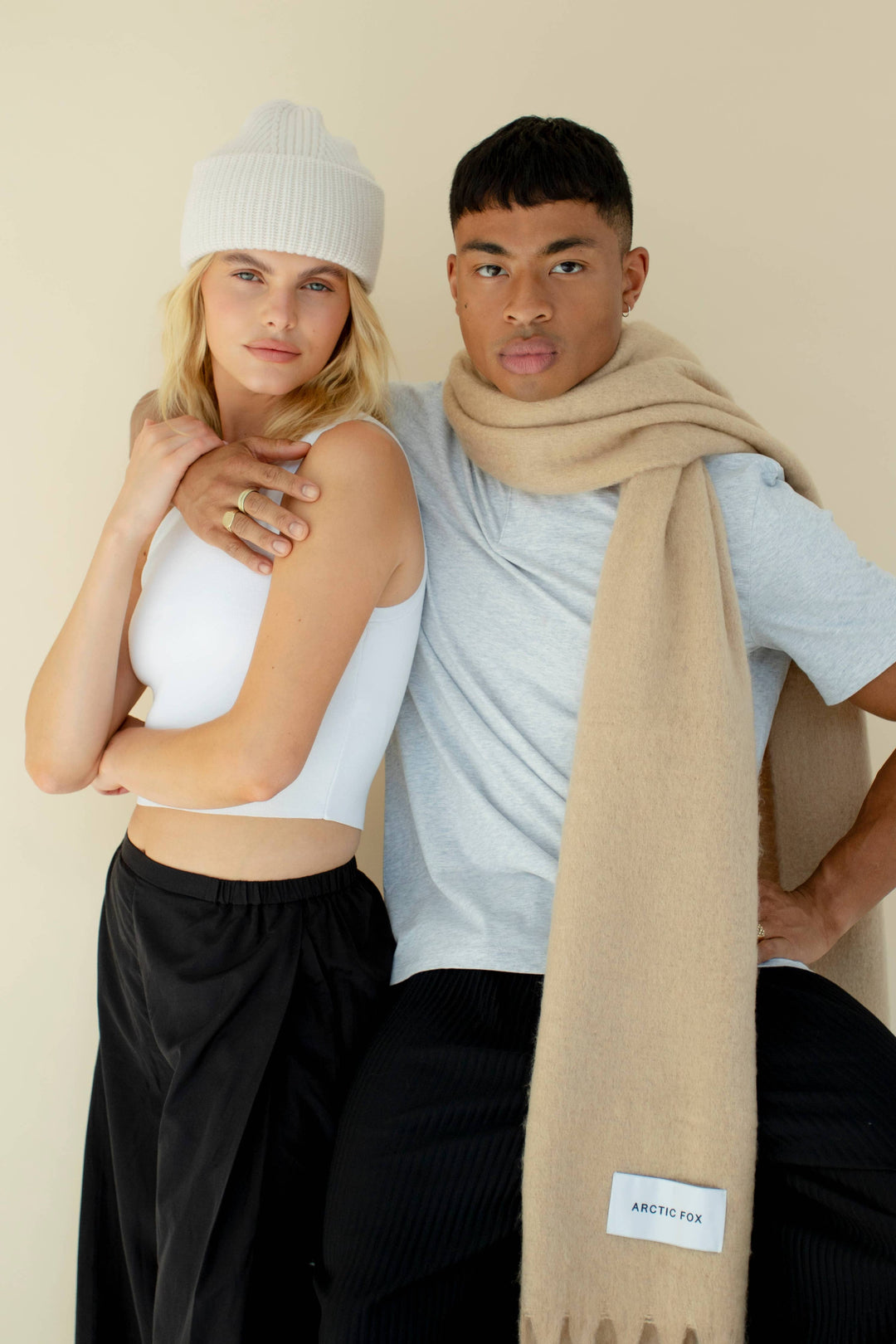 The Reykjavik Scarf - 100% Recycled - Pinecone Beige