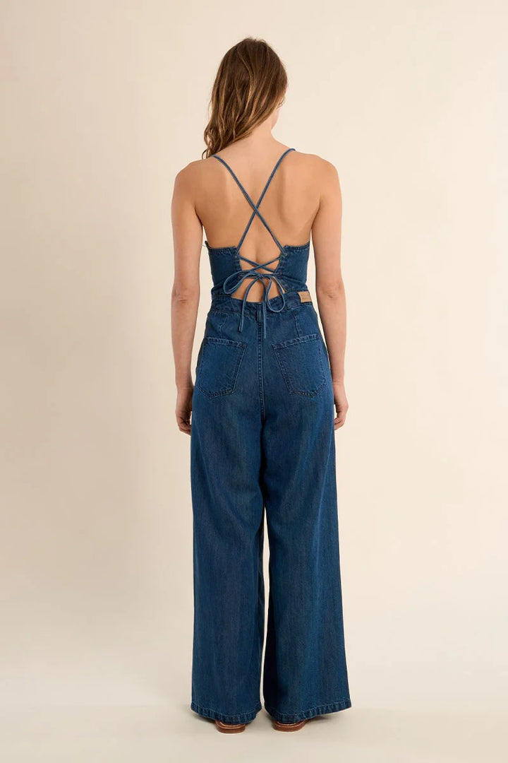 The Mercer Denim Jumpsuit - Denim Blue