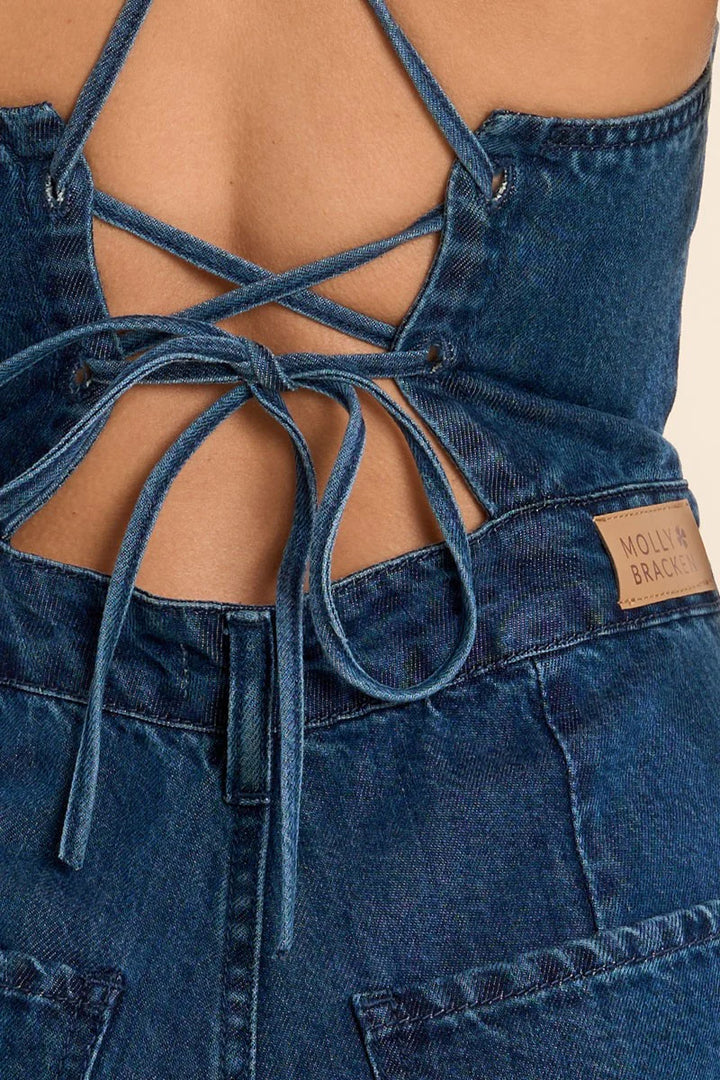 The Mercer Denim Jumpsuit - Denim Blue