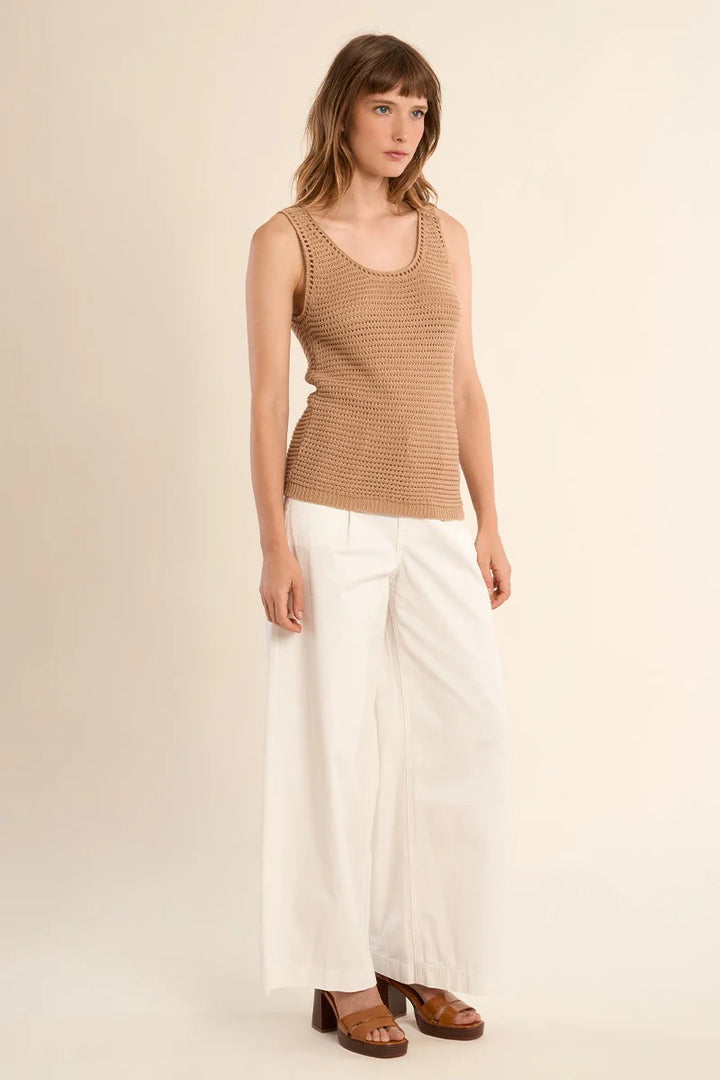 Sandbar Knit Tank - Beige