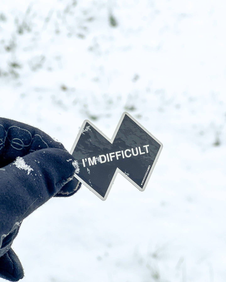 I'm Difficult Vinyl Black Diamond Sticker: Small - 2x1.6"