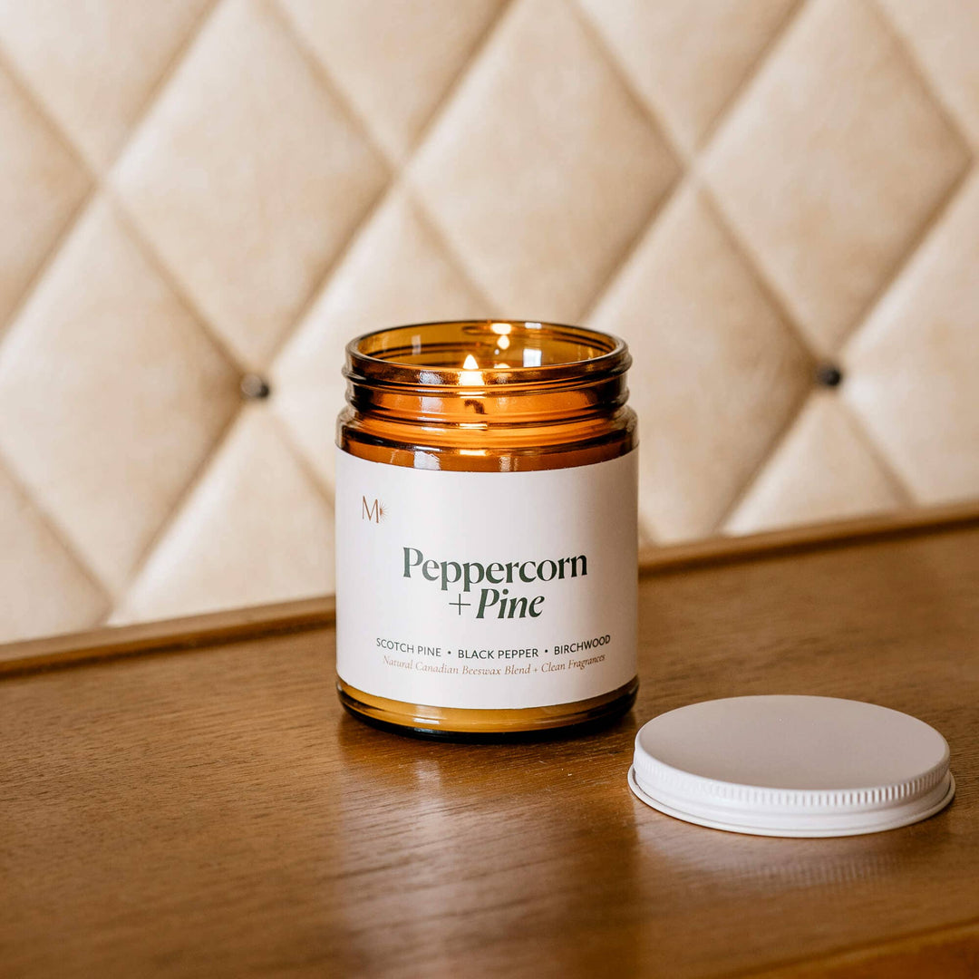 Peppercorn + Pine | Canadian Beeswax Candle
