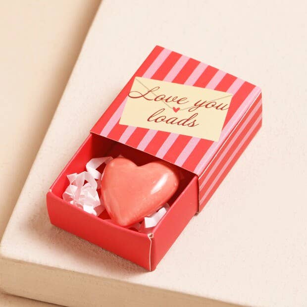 Tiny Matchbox Ceramic Tokens: Heart