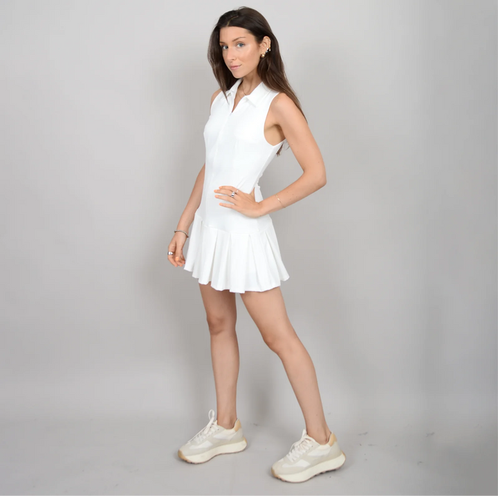 Clubhouse Chic - Pleated Dress